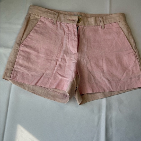 GAP High Waist Pink and Tan Shorts with Adjustable Fit - Picture 1 of 5